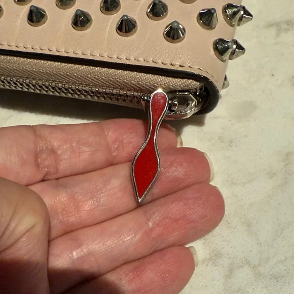 Christian Louboutin Blush Studded Wallet - Picture 5 of 15